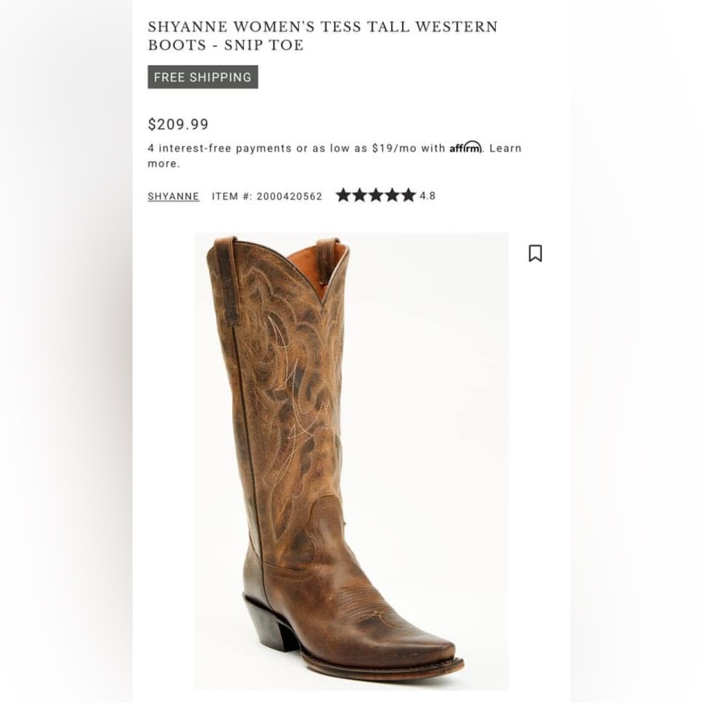 Boot Barn Shyanne Cowboy Boots - Picture 3 of 5